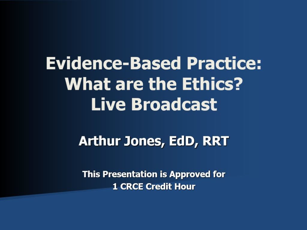 Evidence Live Broadcast AJ Ttle Page