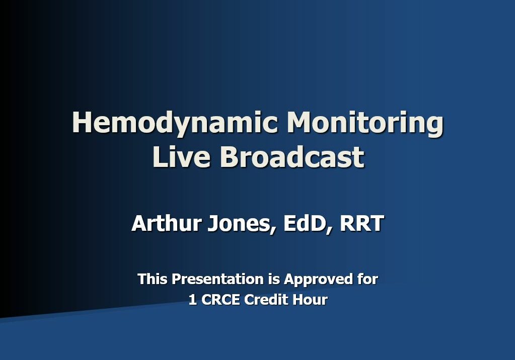 Hemodynamic Monitoring Live Broadcast Title Page