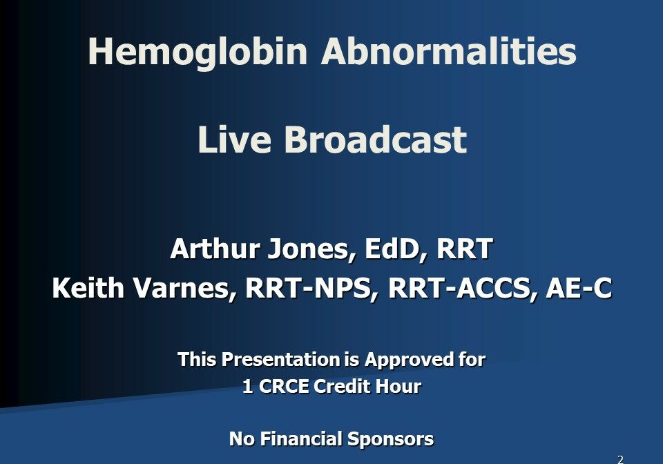 Hemoglobin Abnormalities Broadcast KV Slide 1