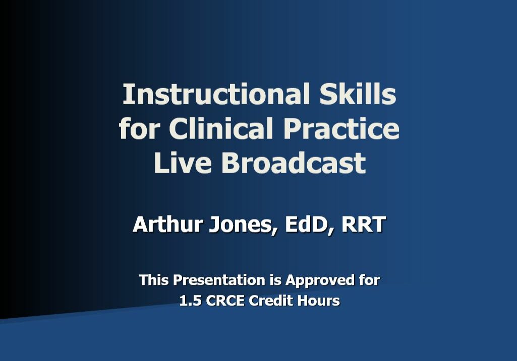 Instructional Skills Live Broadcast AJ Title Page