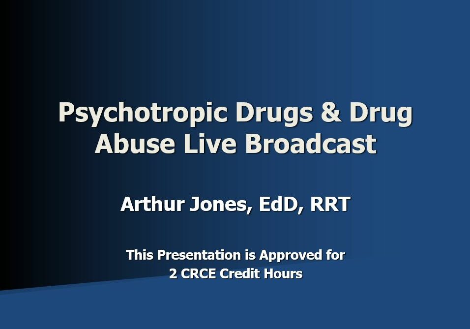 Psychotropic Drugs & Drug Abuse Live Broadcast Title Page