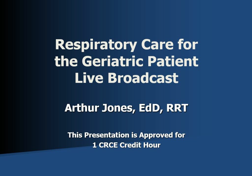 RC for Geriatric Live Broadcast AJ Title Page