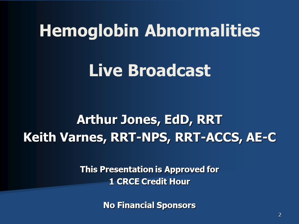 Hemoglobin Abnormalities Broadcast KV Slide 1